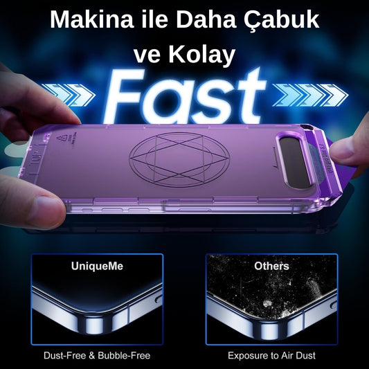 URR iPhone 15 Pro AutoKit Antidust HD Cam Ekran Koruyucu